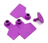 KHEARPSL Blank Ear Tags 100 Pieces Livestock Identification Lable Blank Livestock Ear Tags for Cattle Cow Pig Goat Sheep Dog (Purple)
