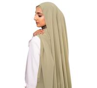KHELANI Premium Chiffon Hijab Set for Muslim Women | Light Weight and Non Slip Islamic Head Scarf Shawl, Wrap with Matching Under Cap
