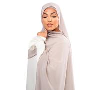 KHELANI Premium Chiffon Hijab Set for Muslim Women | Light Weight and Non Slip Islamic Head Scarf Shawl, Wrap with Matching Under Cap