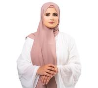 KHELANI Premium Chiffon Hijab Set for Muslim Women | Light Weight and Non Slip Islamic Head Scarf Shawl, Wrap with Matching Under Cap