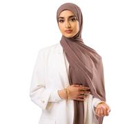KHELANI Premium Chiffon Hijab Set for Women | Lightweight Non-Slip Muslim Head Scarf with Matching Undercap | Luxury Soft & Elegant Chiffon Hijabs UK Wrap with Matching Tube Cap (Timeless Taupe)