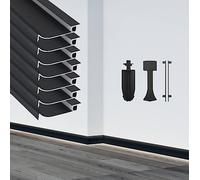 KHELSE LED Aluminum Skirting Board,7 x 1m Light Strip Light Skirting Board Covers, Aluminum Channel Baseboard, led Profile Skirting Light for Living Room Bedroom Kitchen Corridor (7pack 1m/3.3ft)