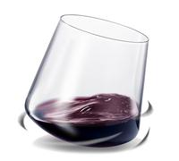 Khen | Un-Spillable Stemless Wine Glasses | Single | Spill-Proof Aerating Wine Glass, No Stem Tilted Glassware for Whiskey, Champagne, Water, Wine Aerator Spill Resistant Gift for Her, Him 13.5OZ