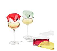 Khen Weighted Outdoor Wine Glass Covers - Set of 4 - Keep Bugs & Winged Pests Off, Drinking Glasses Protect Cover, Breathable Cotton Screen Lid - Picnic, Dinner to Keep Particles Out, Coverware Tops