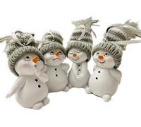 khevga Christmas Decoration Figures Snowman Pendant Grey in Set of 4