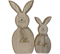 khevga Decorative Easter Bunny Wooden Set of 2