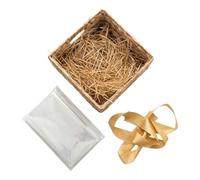 khevga Empty Gift Basket 28 x 28 x 11 cm | Empty Gift Basket Made of Water Hyacinth | Basket Braided for Gift Ideas and Decoration