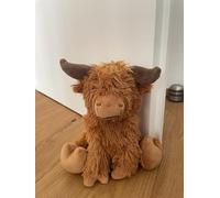 Khevga Fabric Doorstop - Highland Cattle Door Holder, 1 kg, 23 cm Tall, Rustic Animal Design, Brown Decorative Door Stopper for Living Room, Office or Children’s Room, Sturdy & Stable