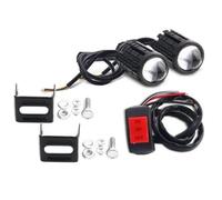 KHfgDHG Motorcycle Headlight Universal Motorcycle LED Headlight Projector Lens Dual Color ATV Driving Lamp Fog Light Auxiliary Spotlight(2Lights and 1Switch)
