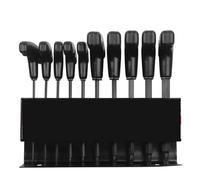 KHfgDHG Torque bar 10pc Metric Or Inch T-Handle Hex Key Allen Wrench Tool Set Or Star with Storage Stand Adjustable Torque Wrench(10 pcs Torx-end)