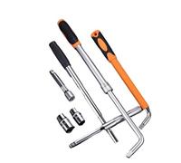 KHfgDHG Torque bar Extended Lug Telescopic Tire Wrench Adjustable Wheel Nut with Sockets(17mm 19mm 21mm 23mm) Adjustable Torque Wrench(Type D)