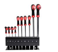 KHfgDHG Torque bar Long Hex Key Set,10 Piece Metric Allen,Easily Access Hard-to-Reach Spots, Includes Storage Case Adjustable Torque Wrench(Ball-end)