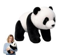 KhgFov Weighted Panda, 30cm Weighted Stuffed Animal Black Panda Plush, Cuddly & Soft, Perfect for Travel & Comfort for Adults, Hugging Companion for Anxiety Relief & Sleep Support(30cm)