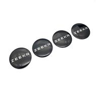 KHGFRX 4 Pcs Car Hub Centre Caps Badge Sticker, for ZEEKR X 001 007 009(OD:60 MM) Wheel Tyre Center Anti-wear Protection Trims Styling Accessories