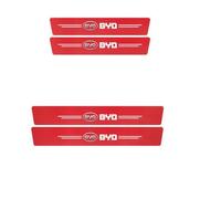 KHGFRX 4Pcs Car Carbon Fiber Kick Plates, for BYD Song Qin Han EV Tang DM 2018 PLUS BYD Seal U MAX ATTO Door Sill Pedal Anti-Slip Anti Scratch Protector Styling Sticker Accessories