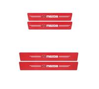 KHGFRX 4Pcs Car Carbon Fiber Kick Plates, for Mazda 3 Door Sill Pedal Anti-Slip Anti Scratch Protector Styling Sticker Accessories
