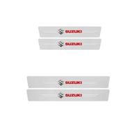 KHGFRX 4Pcs Car Carbon Fiber Kick Plates, for Suzuki Swift Door Sill Pedal Anti-Slip Anti Scratch Protector Styling Sticker Accessories