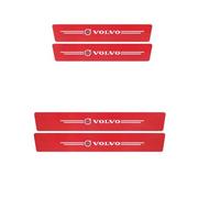 KHGFRX 4Pcs Car Carbon Fiber Kick Plates, for Volvo C30 Door Sill Pedal Anti-Slip Anti Scratch Protector Styling Sticker Accessories