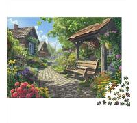 KHHKJBVCE Country Garden 1000pcs Jigsaw Puzzle, Cardboard, Jigsaw, Scenic, Puzzle, 1 Set, 1 Item, 1000 Pieces, 1 Gram, 1000pcs (75x50cm), Adults