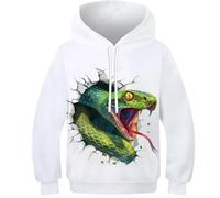 KHHKJBVCE Snake Boys Girls Hoodies for Kids 3D Printed Novelty Hoodies Pullover Athletic Casual Sweatshirts with Pocket 6-7Y