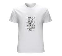 Khian SOON The Smiths Morrissey There is A Light Short Sleeves Men's Summer T-Shirt White XL