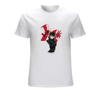Khian SOON Tribes and Winks to Tin-Tin Short Sleeves Men's Round Neck T-Shirt White M
