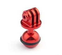 KHIronHive 1 Inch Action Camera Ball Adapter for Enhanced Light Holder Connection (Red)