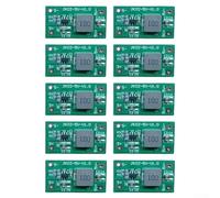 KHIronHive 10 Pack 5V Solar Voltage Regulator Board Module 5-10V Input 1.5A Output with Short Circuit and Over Temperature Protection for DIY Electronic Projects Green FX-JK02