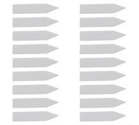 KHIronHive 100 Pack White Plastic Plant Labels 5X1cm Waterproof Garden Markers Reusable Name Tags For S eed lings Herbs Flowers Vegetables Outdoor Indoor Gardening