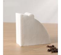 KHIronHive 100pcs White Conical Coffee Filter Paper for V60 Dripper Natural Wood Pulp with Fine Filtration and Ear Tabs Smooth Extraction for Pour Over Brewing V01/V02 Models Available(V01)