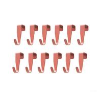 KHIronHive 12 Pack Carbon Steel Back-Hanging Colored Hooks For Organizing Small Tools, Heavy Duty Over Door Hangers With Smooth For Surface, No Installation Required For Home Workshop Garage Storage