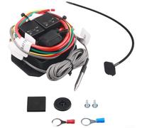 KHIronHive 12V Digital Dual Fan Controller Switch Kit Adjustable 104-230F Temperature Control 40A Relay Dual Relay System Pre-Programmed Microcontroller Wide Voltage(A)