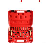 KHIronHive 26-Piece Alloy Automotive AC Leak Detector Kit Quick Install With Broad Compatibility For Car Air Conditioner Compressor And Condenser Includes Red Portable Case Size 36.5x27x6.5cm