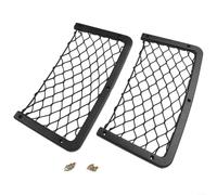 KHIronHive 2Pcs Large Car Storage Net Organizer High Elastic Mesh Pocket For Van Campervan Boat Interior Tidy Cell Phone Cards Tickets Black Fitment Easy Install