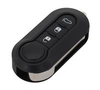 KHIronHive 3 Button Flip Key Case Shell Cover For Fiat 500 Punto Panda Ducato Doblo L Remote Entry System Kit Replacement Housing With Metal Insert Black Parent Listing