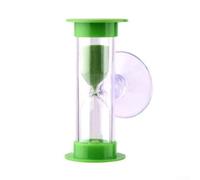 KHIronHive 3 Minute Shower Timer With Suction Cup, No Battery Needed Hourglass For Kids Tooth Brushing And Water Saving, Colorful Sand Bathroom Tool In Pink Purple Green Red Orange Yellow(green)