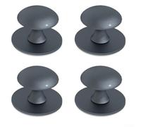 KHIronHive 4 Pack Aluminum Door Knobs Self-Adhesive Handle Replacement For Cabinets Drawers For Windows Refrigerators No Drilling Required Matte Finish Hardware(Light blue)