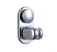 KHIronHive 5 Mode Adjustable Shower Head Holder With Powerful Suction Cup, Reusable Wall Mounted Bracket For Handheld Showers, Thick ABS Bathroom Fixture, Chrome Finish