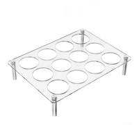 KHIronHive Acrylic Coffee Pod Holder for Single Serve Capsules Transparent Organizer Rack for Standard 12-Cup for PODS Modern Minimalist Storage for Kitchen Counter or Drawer