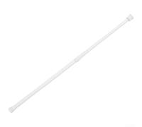 KHIronHive Adjustable Tension Rod No Drill Installation For Curtains Clothes Hanging Multi-Purpose Telescopic Pole With Anti-Slip Ends For Bathroom Kitchen Bedroom White(A)