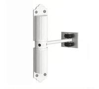 KHIronHive Automatic Door Closer Spring Loaded Cast Aluminum Adjustable Closing For Home Office Garden Doors Up To 60Kg White Finish Easy Install Hardware