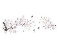 KHIronHive Branch And Bird Wall Stickers Vinyl Art Mural Decoration, Removable PVC Tree Branch Decal For Bedroom Or Living Room Home Decor, Easy To Apply With Transfer Belt