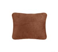 KHIronHive Car Lumbar Support Pillow And Neck Cushion Set, Soft Suede Fabric Waist Back Rest For Mercedes S-Class, Fit For All Vehicles Four Seasons Use Black Beige Gray(Coffee Color)