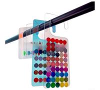 KHIronHive Clear Acrylic Nail Display Board With Hook For Salon Storage, Dual Size Options For Long And Short Nail Art Color Samples, Transparent Showcase Tool(Long Style)