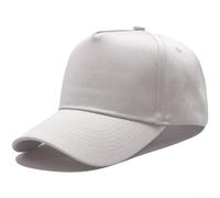 KHIronHive Cotton 5 Panel Baseball Cap Adjustable Unisex Sun Hat with Wide Curved Brim for Men Women Breathable Casual Sports Cap for Daily Commute Outdoor Activities(White)