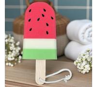 KHIronHive Cute Cartoon Bath Sponge Brush With Long Handle For Shower Back Scrubbing, Soft Polyurethane Sponge Body Scrubber For Gentle Exfoliation, Ergonomic Design For Adults And Kids(Watermelon)