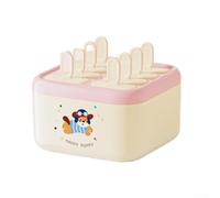 KHIronHive Cute For Puppy Molds - 8 Cavity Silicone Ice Cream Maker With Lids, BPA Free PP Plastic Tray For Homemade Fruit Yogurt Bars, Fun Summer Treats For Kids And Adults Party Supplies(Peach Pink)