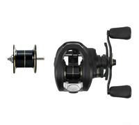 KHIronHive DC Electronic Brake Baitcasting Reel 7.2:1 Gear Ratio Self-Powered Anti-Backlash Fishing Reel Tapered Line Guide Dual-Sealed Bearings Smooth Fast Retrieval Aluminum Brass (AO-DC Right Hand)
