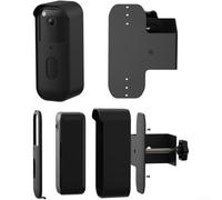 KHIronHive Doorbell Cover For Blink Video Doorbell 2Nd Gen Secure Anti-Theft No Drill Mount With Sturdy Plastic Backplate Tool-Free Installation Sl ompact Design Multiple Attachment Black(B)