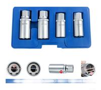 KHIronHive Double Head Bolt Extractor Set For Broken Stripped Screws Removal, 6Mm 8Mm 10Mm 12Mm With Internal Roller Bearings, 1/2 Inch Square Drive Hand Tool Kit With Storage Case
